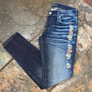 Driftwood Jeans with Floral Embroidery